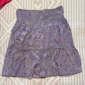 Perry Walker Collective Purple Silk Paisley Women's Skirt